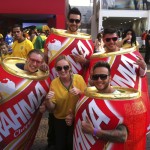 Brahma the Brazilian beer grew legs for the day to add to the great atmosphere