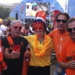 Emma with some Dutch supporters after their win over Chile