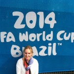 Outside the stadium in Curitiba