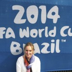 Outside the stadium in Curitiba