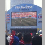 The FIFA Fan Fest big screen and stage