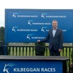 Paddy Dunican at the winners podium at Kilbeggan Races