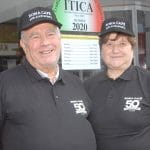 Still smiling – 50 years dishing out chips in the Roma Cafe are Joe and Costanza Toselli.